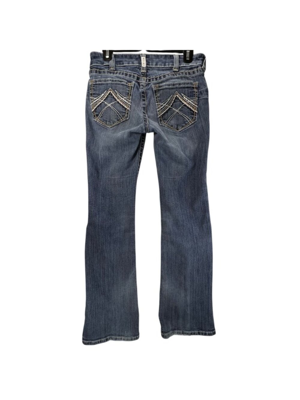 Ariat Womens Mid Rise Bootcut Jeans 27R Denim Stitch Embroidered Pocket Cowgirl - Picture 3 of 16